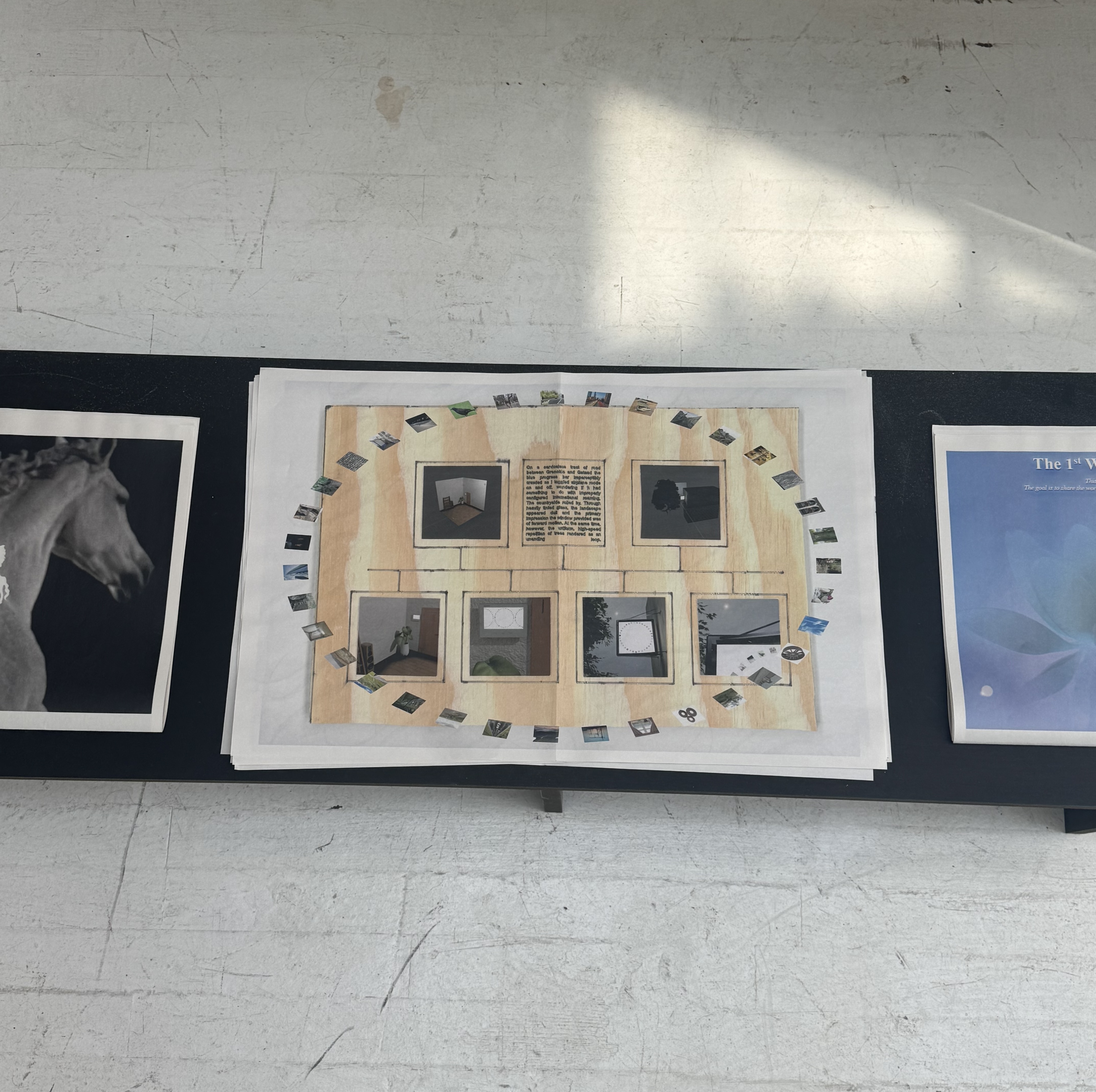 Photo of a newspaper with a digital image on a table