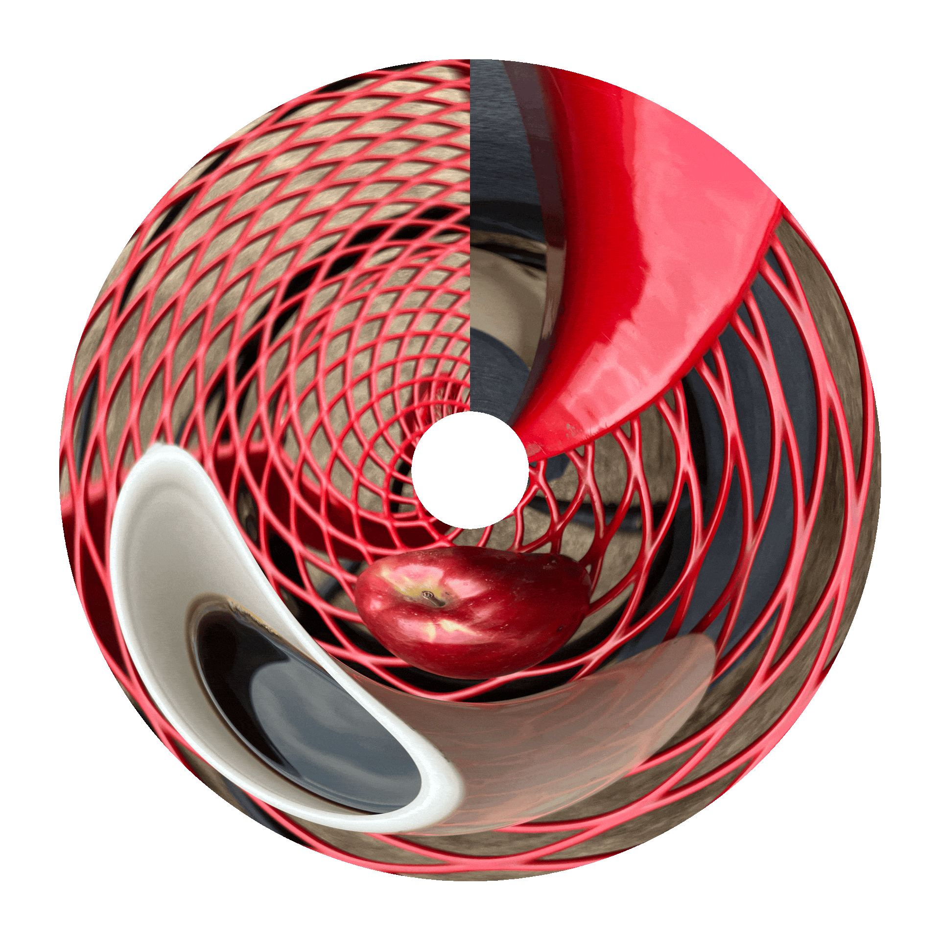Radially stretch iphone gifs in a circle